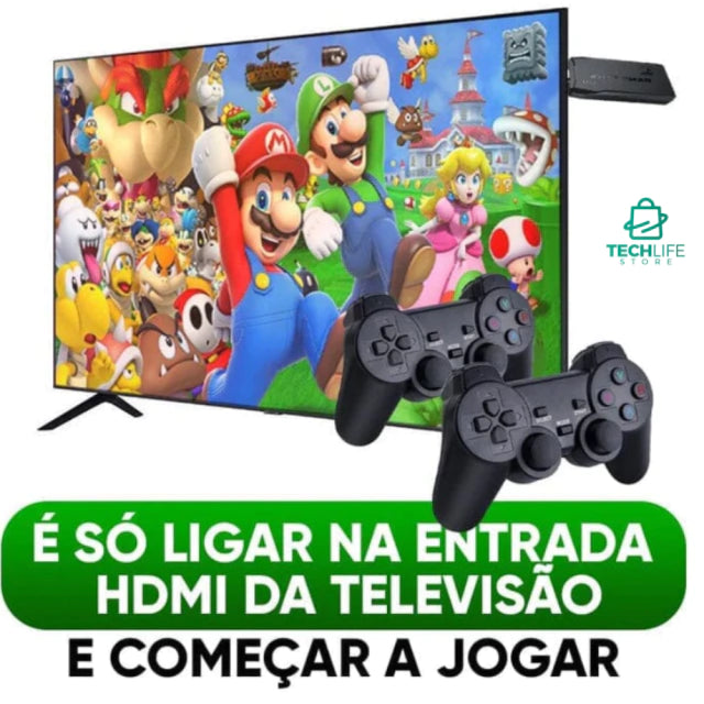 Game Stick Retrô 4K  2 Controles lançamento.s