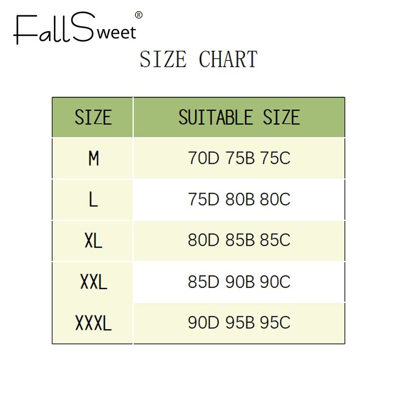 Fallsweet Sutiã Sem Costura Para Mulher Conforto Sutiã Sem Fio