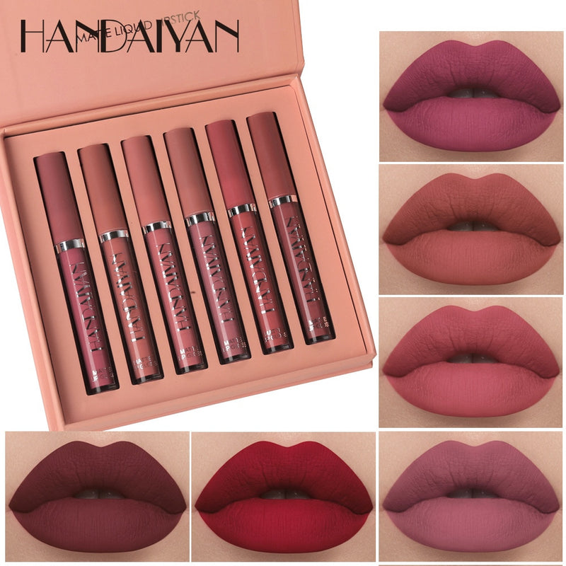 Batom Handaiyan Matte - 16 horas de duração [PAGUE POR 3, LEVE 6 CORES]